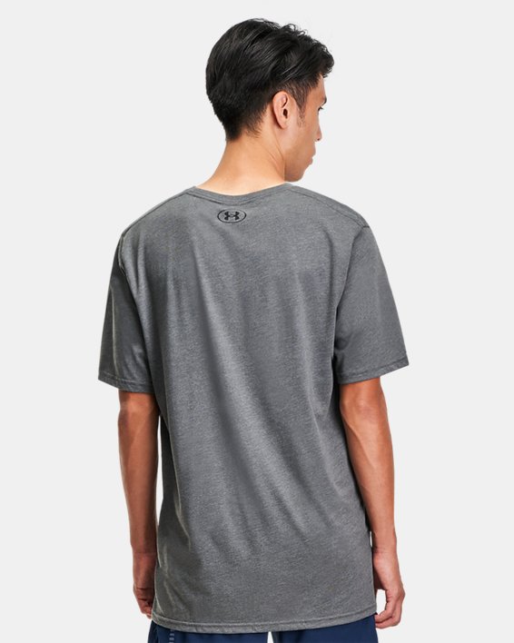 Men's UA Wordmark Stripe T-Shirt in Gray image number 1
